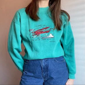 SOLD Vintage teal green sweater by Pierre Cardin